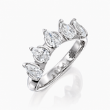 MATCH Drops Ring - White Gold - angled view