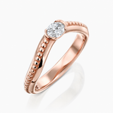 MATCH Oval Ring - Rose Gold - angled view