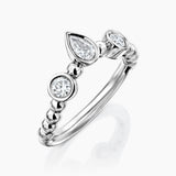 MATCH Pear Ring - White Gold