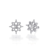 White Arish Mini LOGO Earrings, White Gold & Diamonds Earrings by DANA ARISH