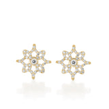 Yellow Arish Mini LOGO Earrings, Yellow Gold & Diamonds Earrings by DANA ARISH