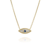 Eye See You Necklace - Yellow Gold, Sapphire & Diamonds | DANA ARISH