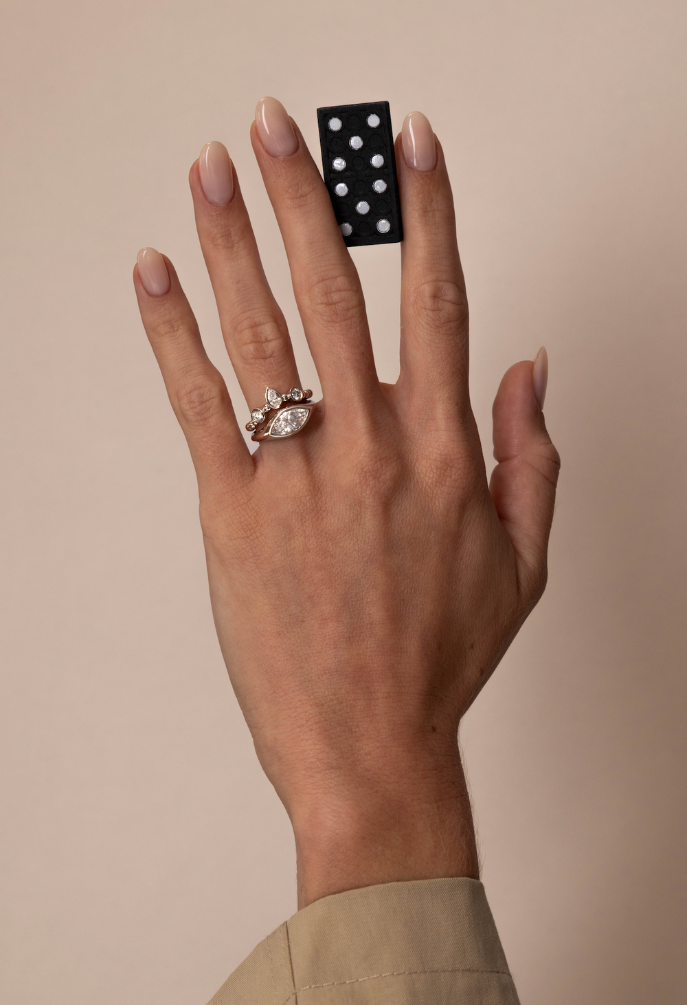 MATCH Pear Ring - White Gold