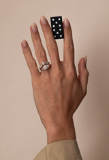 MATCH Pear Ring - White Gold