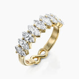 Half Eternity Marquise Ring