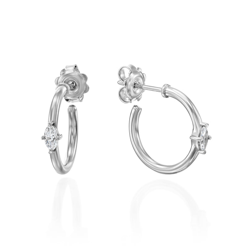 AURORA Hoop Earring & marquise