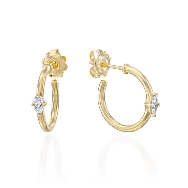 AURORA Hoop Earring & marquise