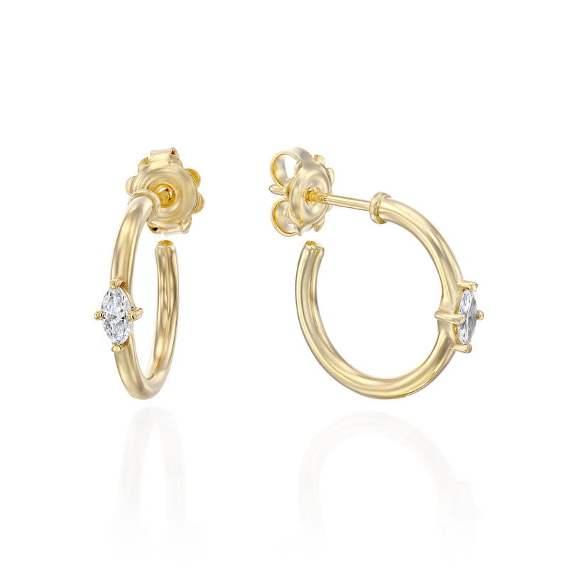 AURORA Hoop Earring & marquise