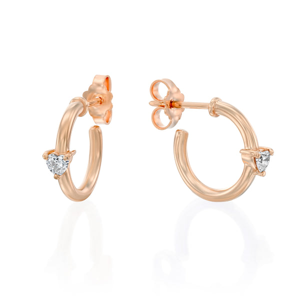 AURORA Hoop Earring & heart