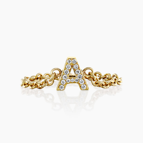 Chain Ring With Letter