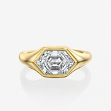 ARISH Hexagon Signet Ring - Yellow Gold - front view