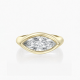 ARISH Marquise Signet Ring in Yellow Gold
