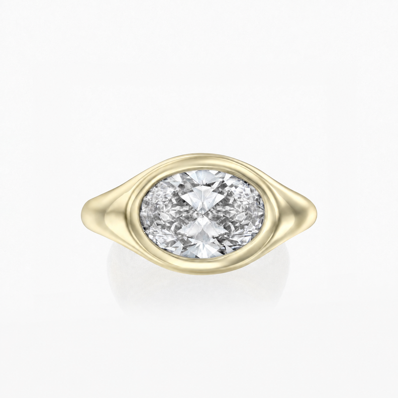The Oval Signet Ring - Yellow Gold