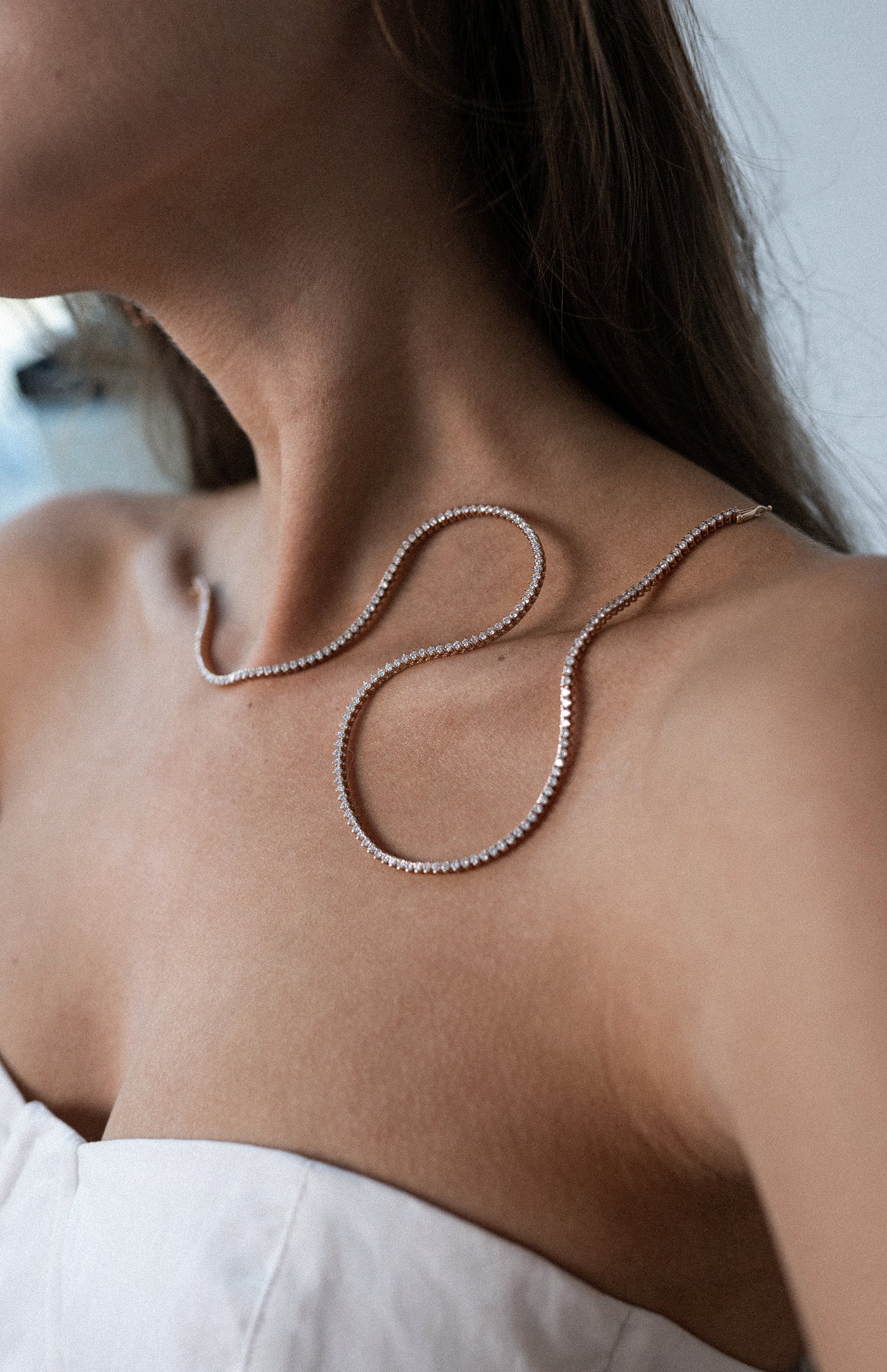 The Collier (Diamond Tennis Necklace) 3 Prong – DANA ARISH