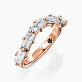 MATCH Baguette Ring - Rose Gold - angled view