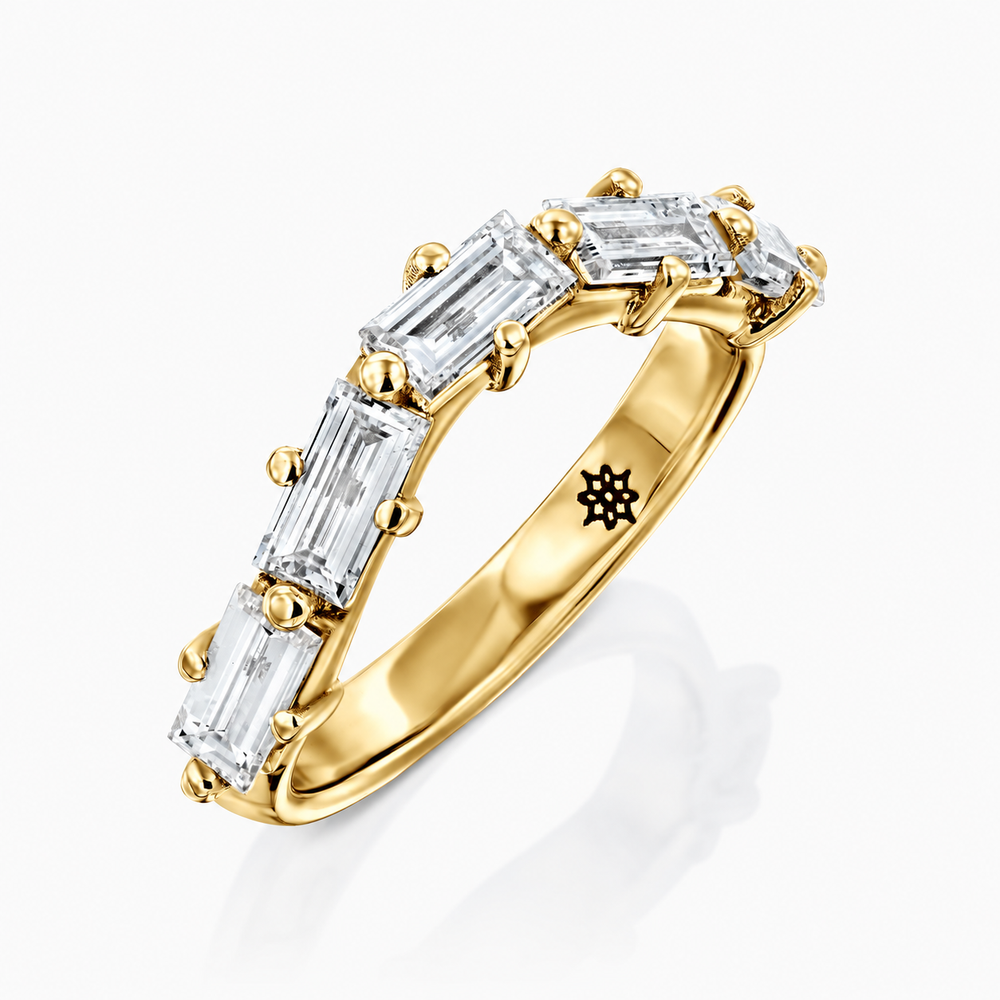 MATCH Baguette Ring - Yellow Gold - angled view