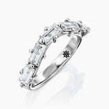 MATCH Baguette Ring with five diamonds, angled view
