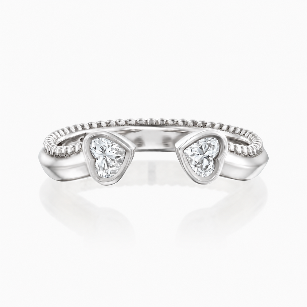 MATCH Hearts Ring - White Gold