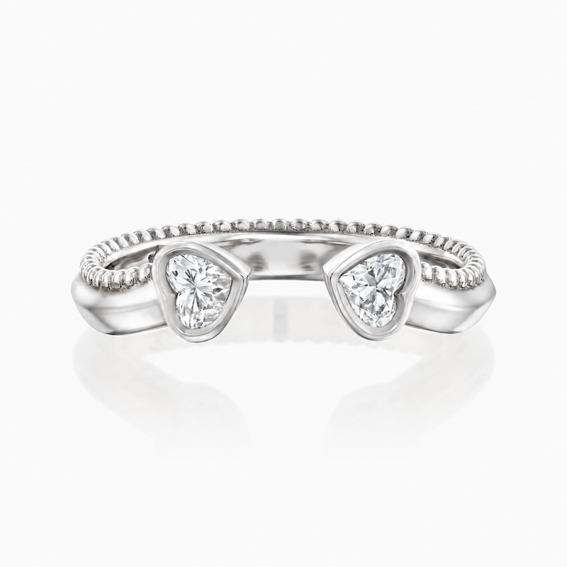 MATCH Hearts Ring - White Gold