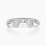 MATCH Hearts Ring - White Gold