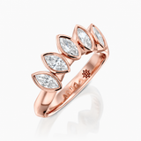 MATCH Marquise Ring - Rose Gold - angled view