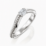 MATCH Oval Ring - White Gold - angled view