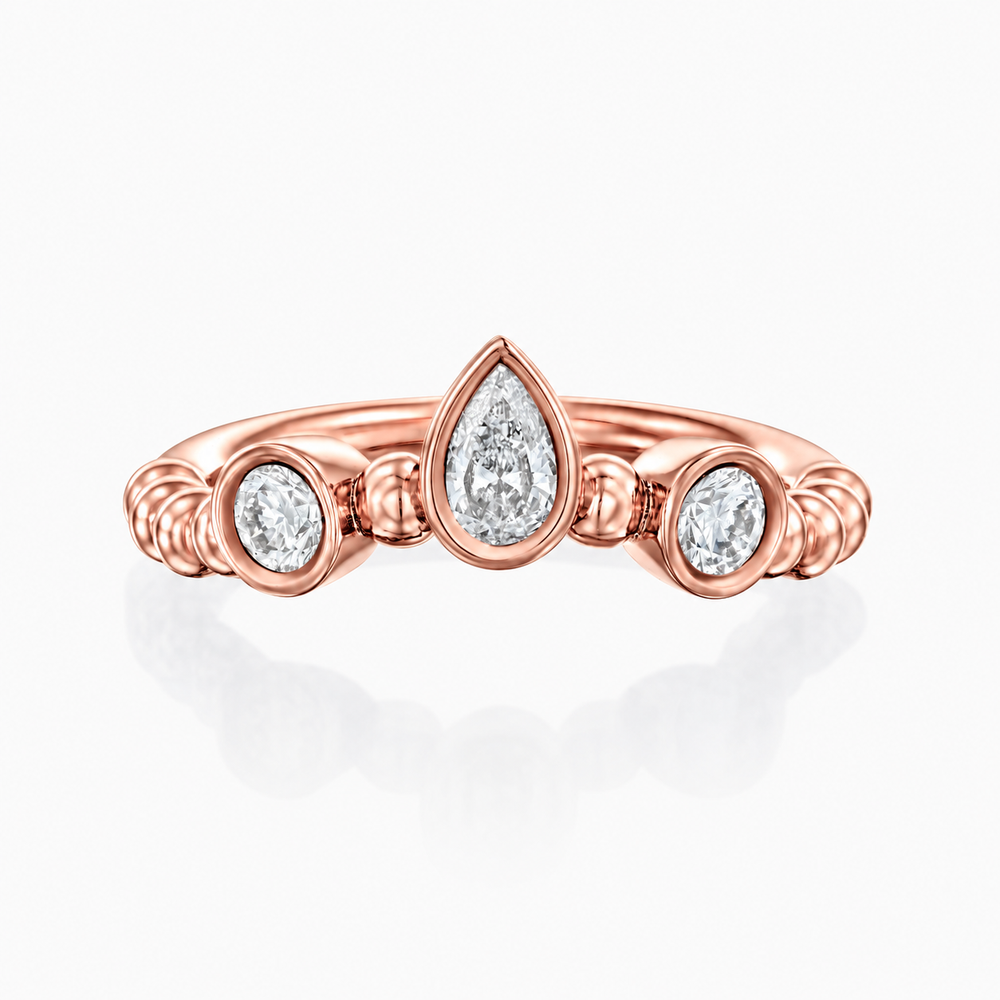 MATCH Pear Ring - Rose Gold