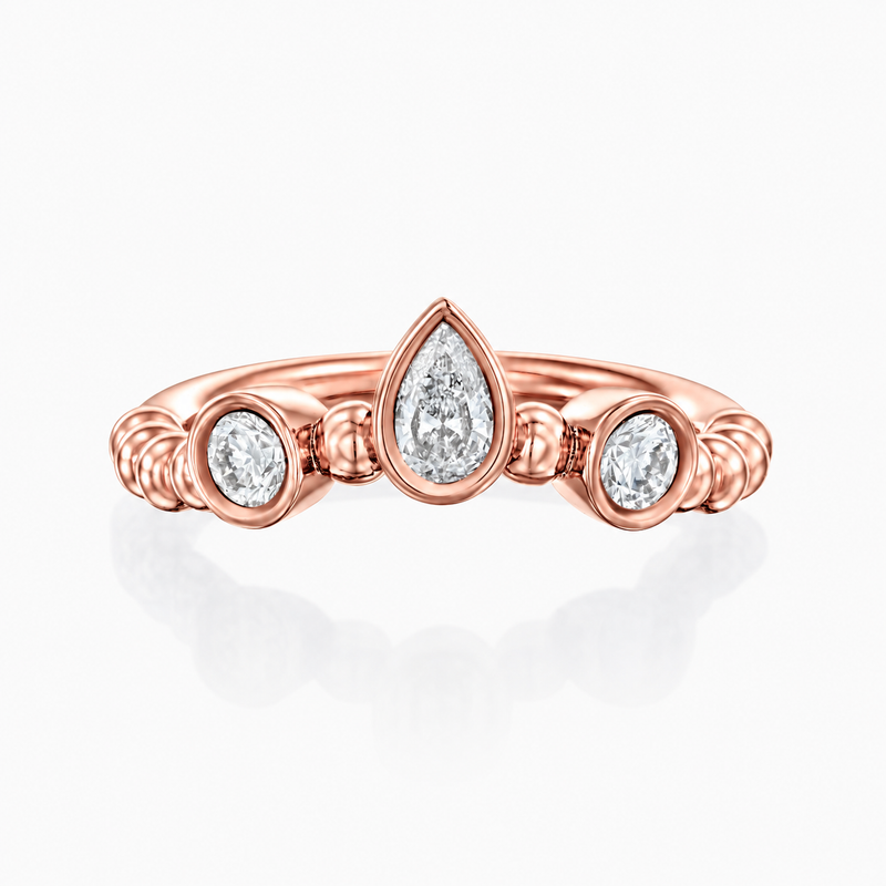 MATCH Pear Ring - Rose Gold