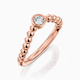 MATCH Round Ring - Rose Gold - angled view