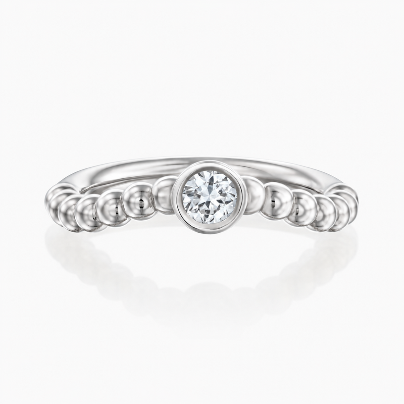 MATCH Round Ring - White Gold
