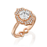 Charlotte Ring: Oval Diamond, Rose Gold Engagement Ring - Dana Arish