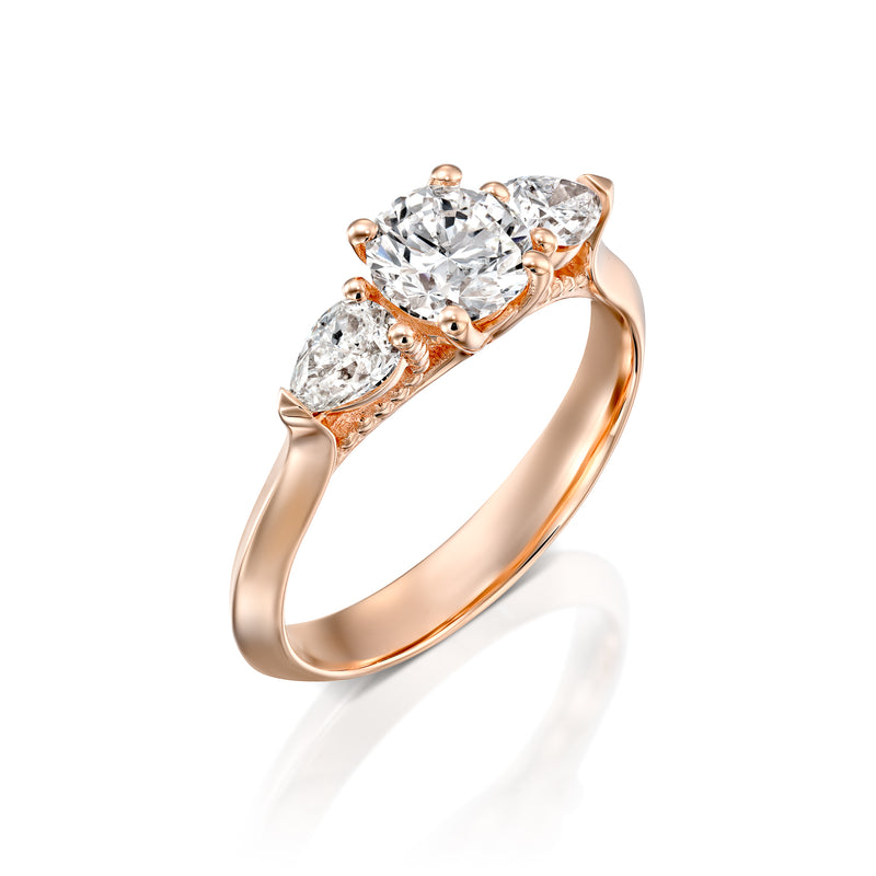 Contemporary and Classic Bold Elegant 'Audrey' Engagement Ring - DANA ARISH