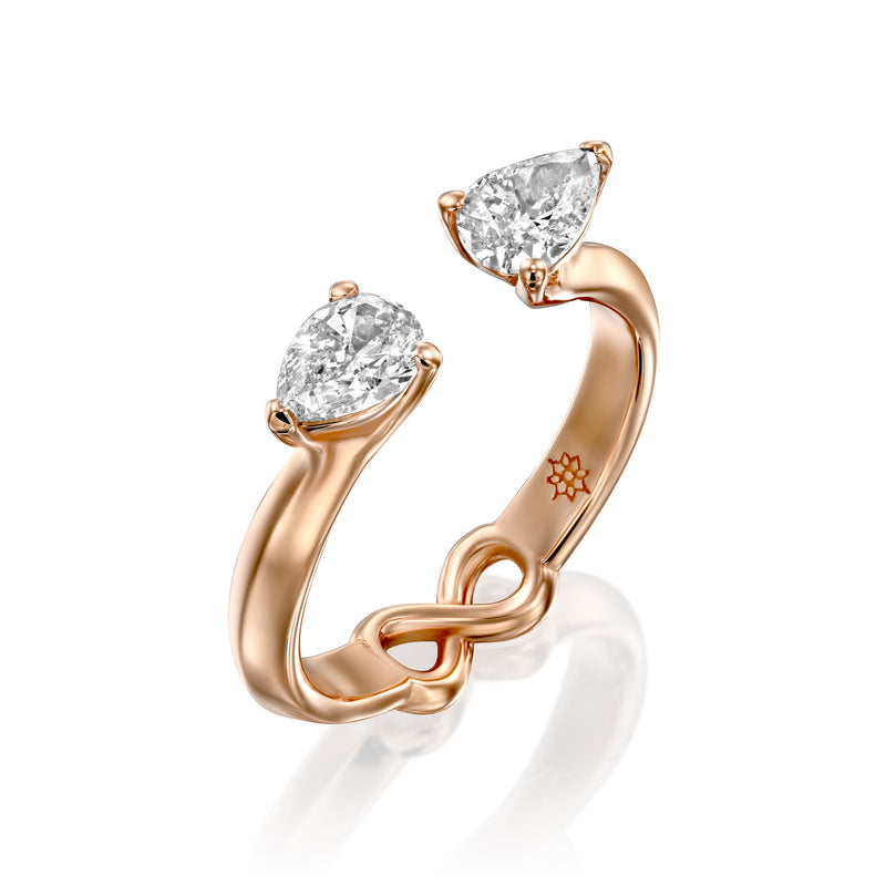 Iris Drops Ring, ARISH Infinity Symbol, Gold & Diamond Ring by DANA ARISH Jewelry