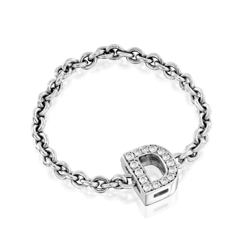 Chain Ring With Letter