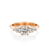 Audrey Ring - A Romantic 3 Stone Gold & Diamond Engagement Ring by DANA ARISH