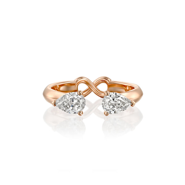 Iris Drops Ring, Open Gold & Diamond Ring with ARISH Infinity Symbol, by DANA ARISH Jewelry