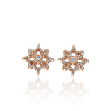 Arish Mini LOGO Earrings, Rose Gold & Diamonds Earrings by DANA ARISH