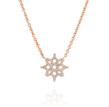 LOGO Pendant - Rose Gold & Diamond Necklace by DANA ARISH