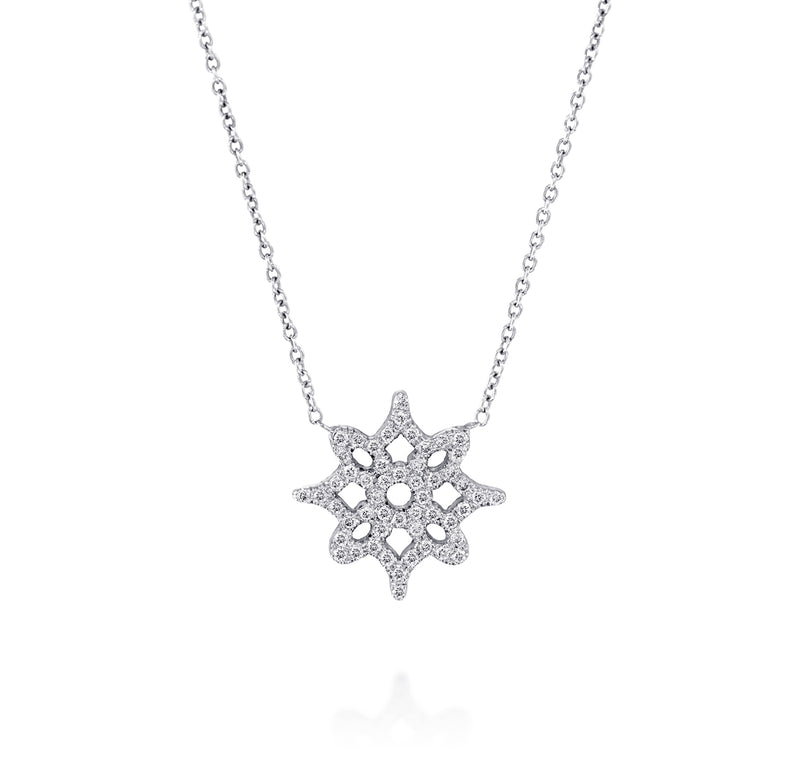 LOGO Pendant - White Gold & Diamond Necklace by DANA ARISH
