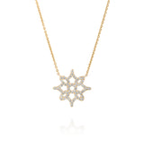 LOGO Pendant - Yellow Gold & Diamond Necklace by DANA ARISH