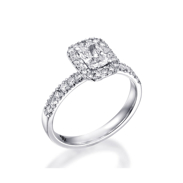 Classic Radiant Ring, Diamond Ring with Gold Engagement Ring, DANA ARISH Jewelry