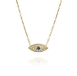 Eye See You Necklace - Yellow Gold, Sapphire & Diamonds | DANA ARISH