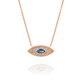 The Marquise Eye - Rose Gold, Sapphire & Diamonds Necklace - DANA ARISH