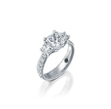 Fantasy Engagement Ring, Diamond Heart shape, Gold White Engagement Ring - by DANA ARISH