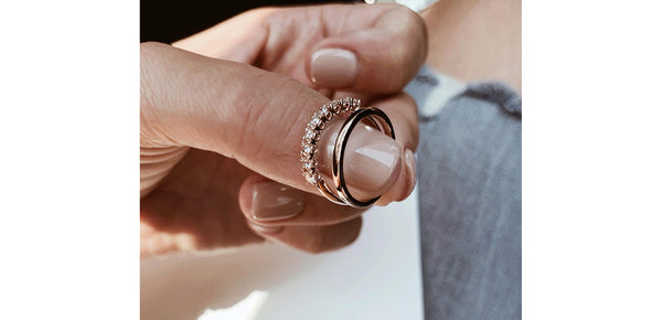 A Must Have Ring! 14k Rose Gold & Diamonds, Half Diamonds Ring | DANA ARISH