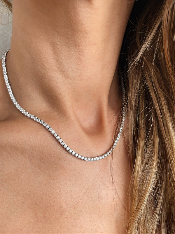 The Collier (Diamond Tennis Necklace) 4 Prong