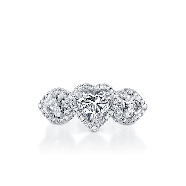 Melt Her 1.35 Carat Engegmant Ring - Heart Diamond Shape Ring, DANA ARISH