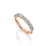 14k Rose gold Ring, round brilliant Diamond Ring by DANA ARISH