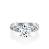Eternal and Pure Engegmant Ring, Princess Cut Diamond & Gold Ring - DANA ARISH
