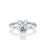 Engegmant Ring by DANA ARISH, White Gold & Diamond Ring features Infinity Symbol